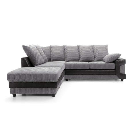 Lush Grey/Black Left Hand Corner Sofa